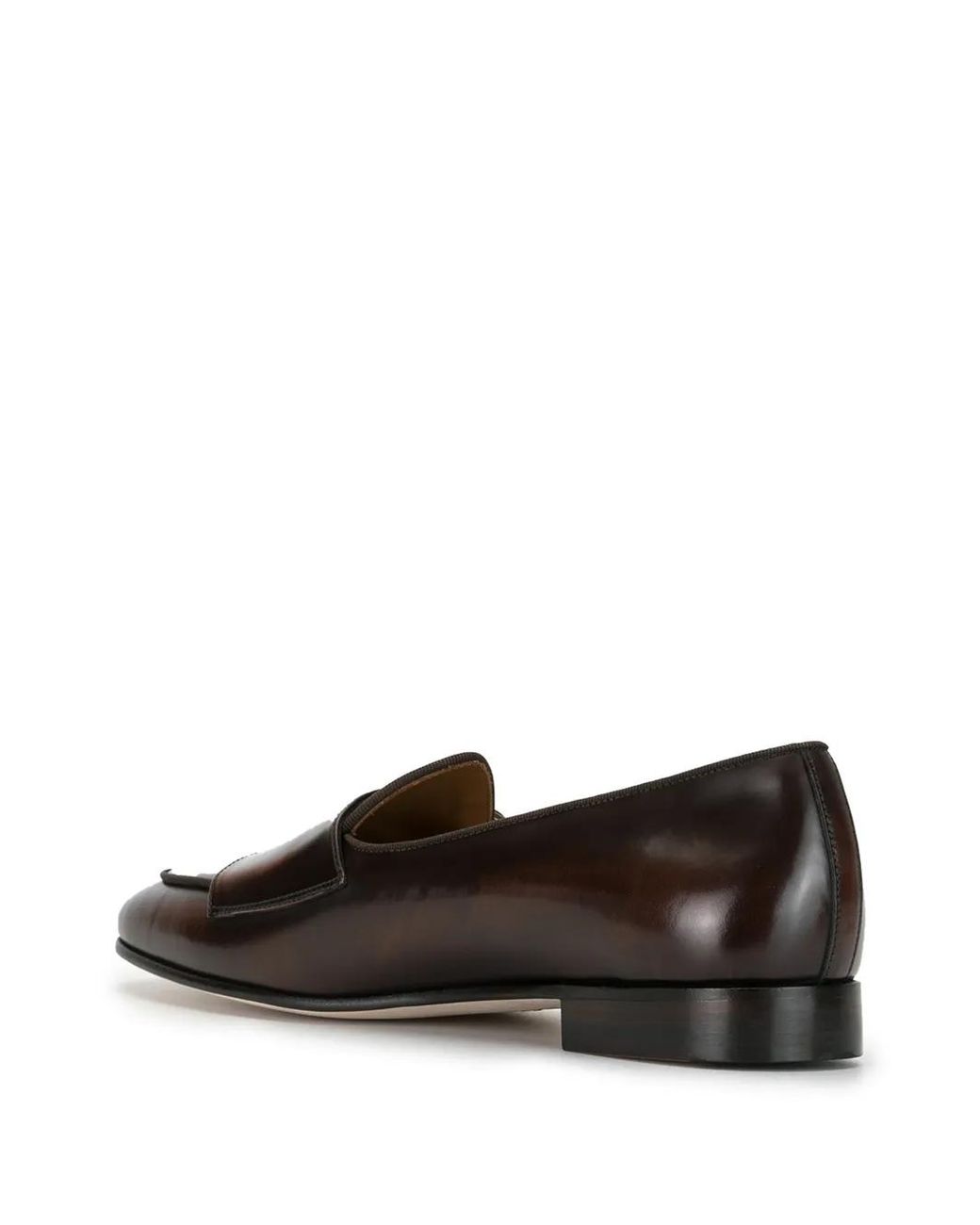 Edhen Milano Brown Brera Double-Strap Loafers for men
