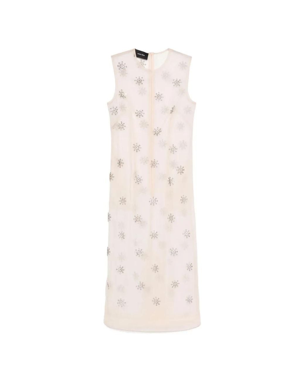 Simone Rocha White Crystal-Embellished Mini Dress