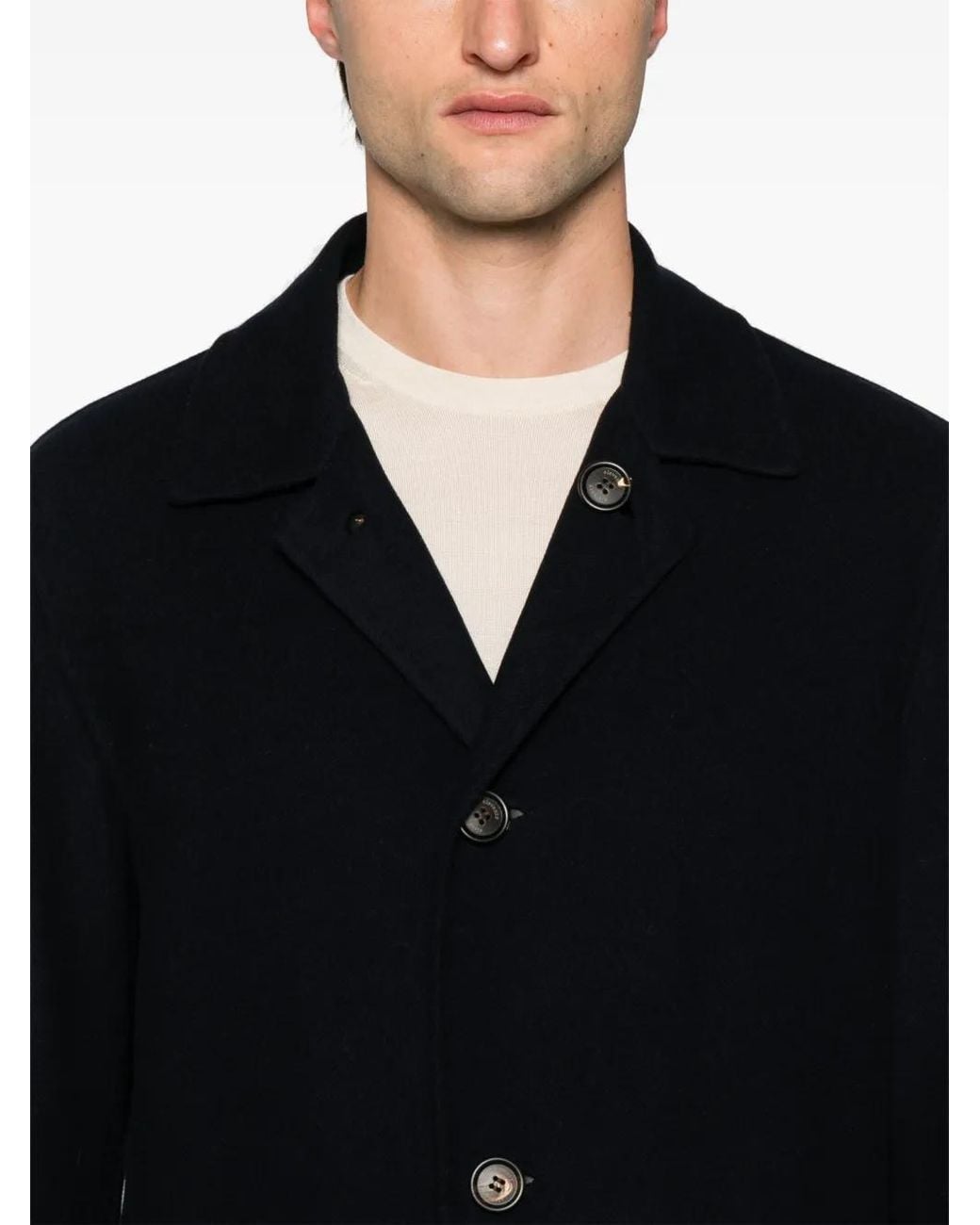 Abrigo Reversible Con Botones Eleventy de hombre de color Black
