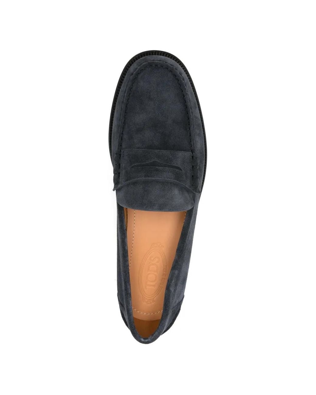 Tod's Blue Penny Leather Loafers for men