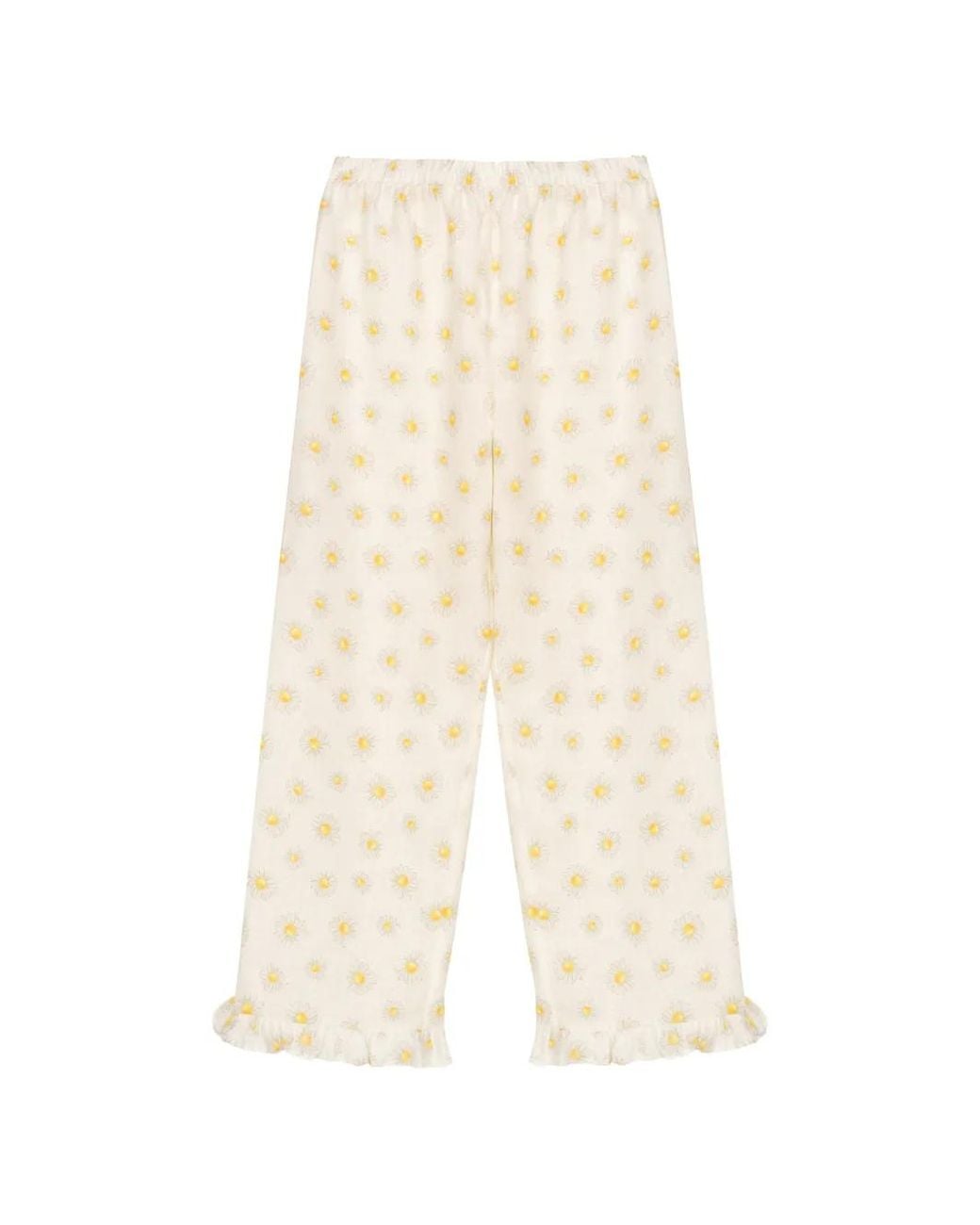 Sleeper White Pantalon Puff En Lin