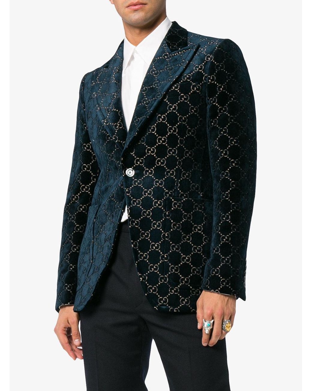 gucci-Blue-Logo-Jacquard- gucci-Blue-Logo-Jacquard-