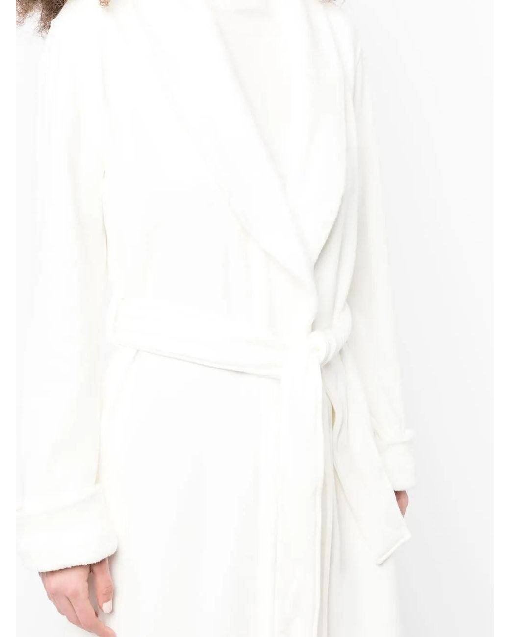 Ugg Duffield Fleece Badjas Met Ceintuur in het White