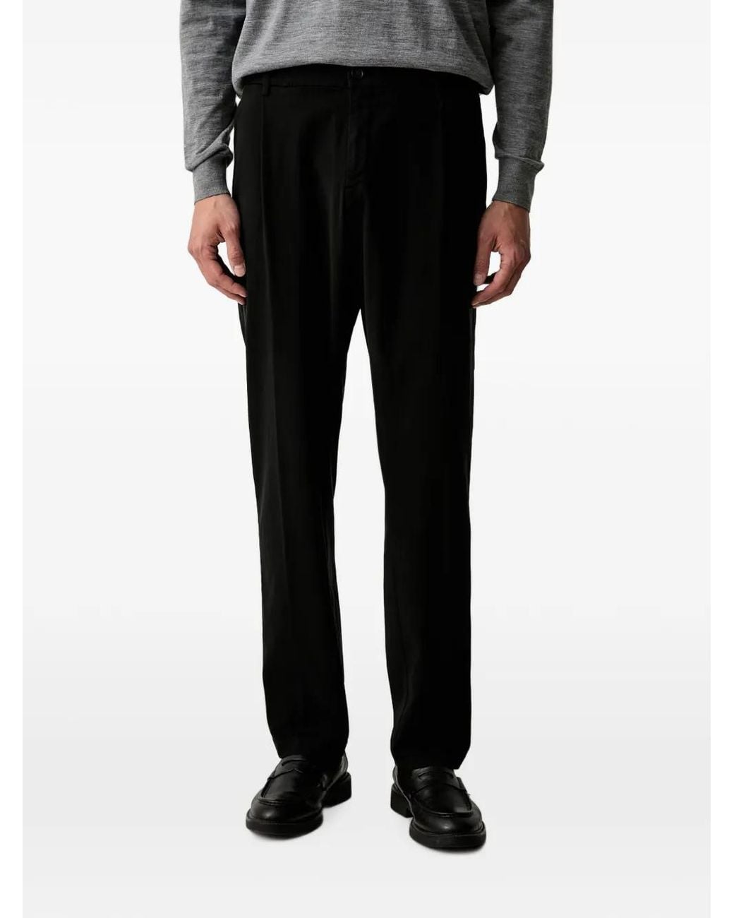 Paul & Shark Black Pantalon À Détails Plissés for men