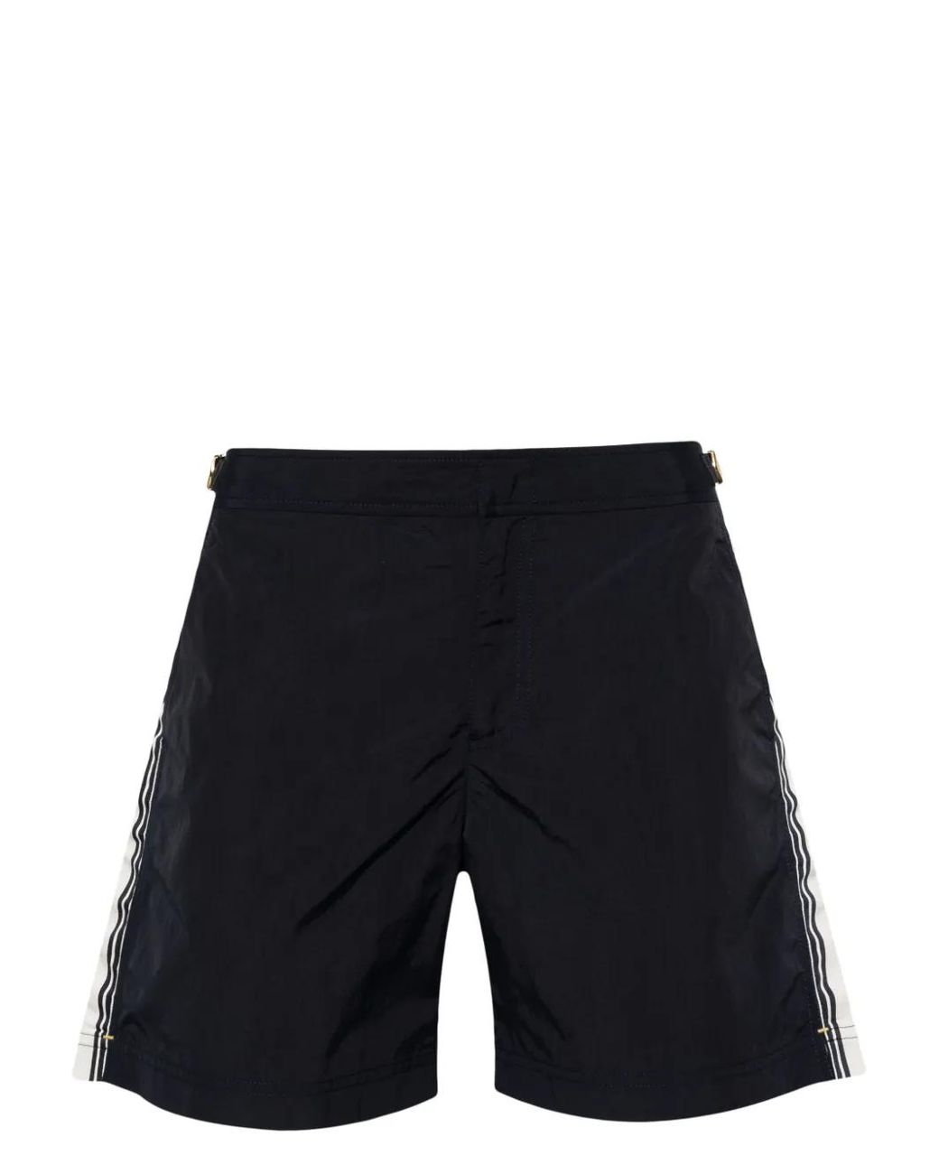 Orlebar Brown Black Bulldog Border Tape Swim Shorts for men