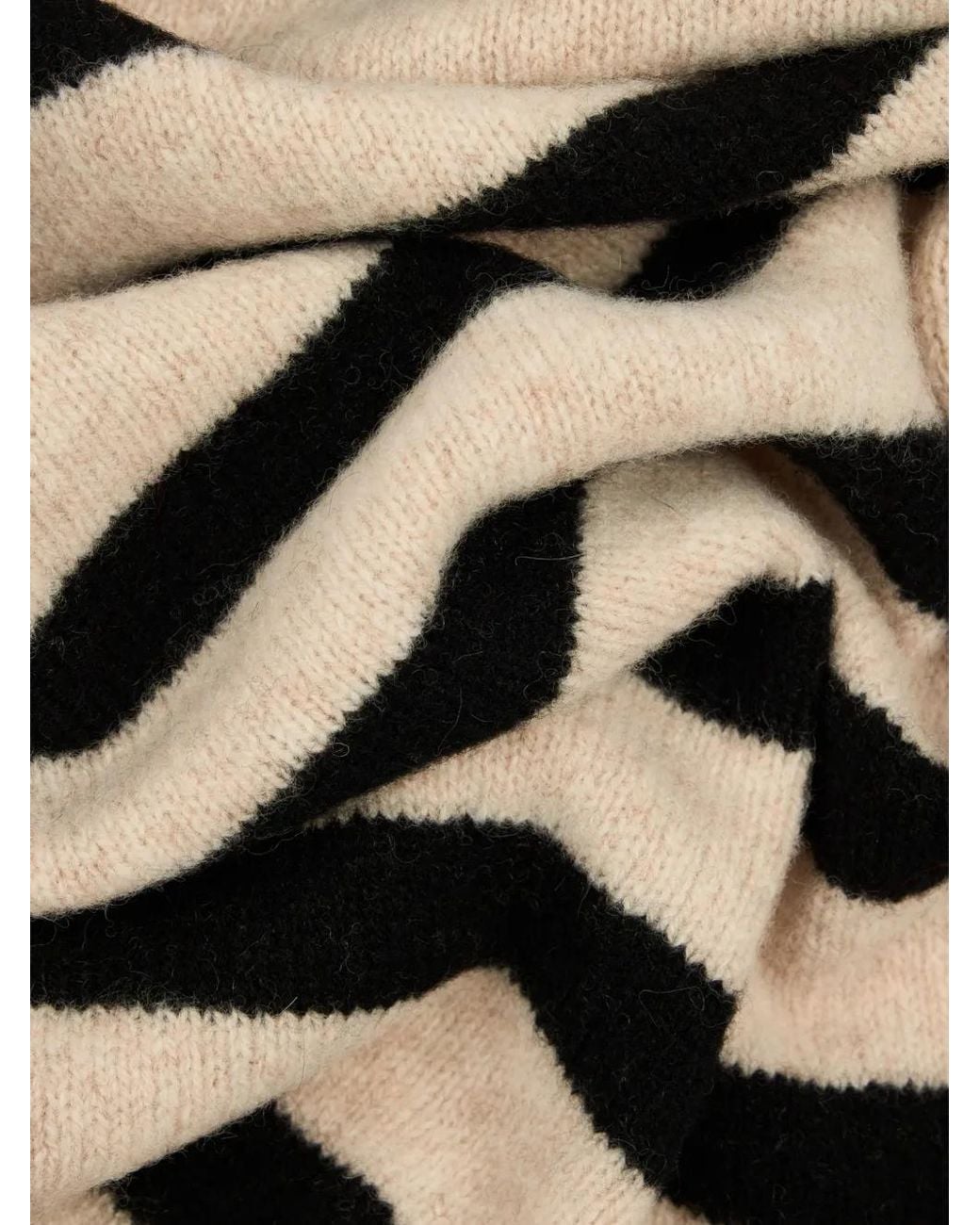 Paul Smith Black Lambswool Stripe Neckerchief