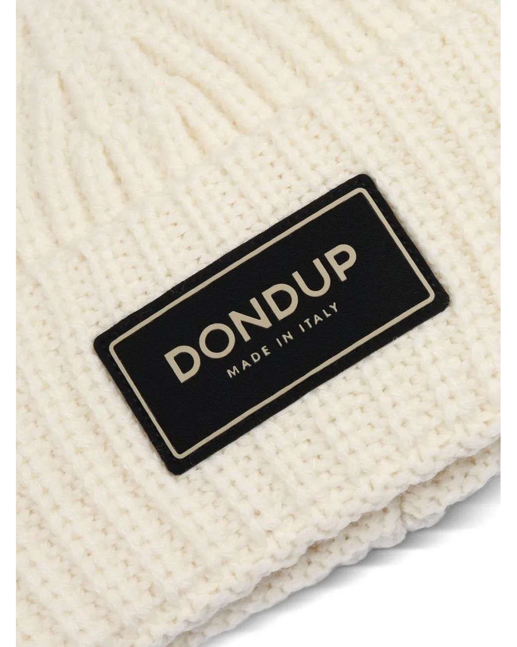 Dondup Natural Logo-Patch Beanie Hat for men