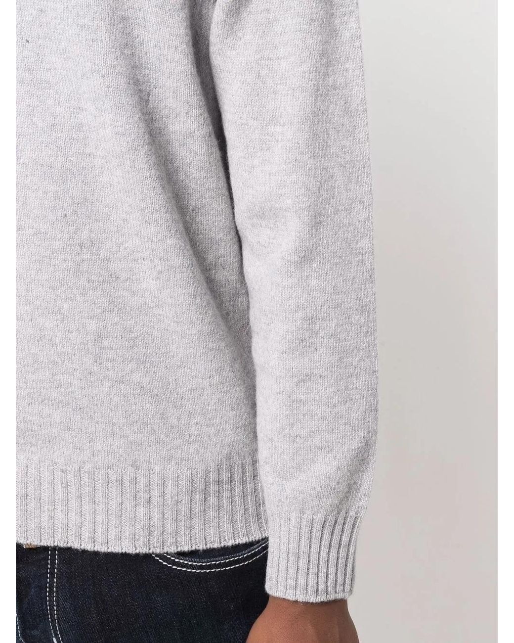 D4.0 Trui Met Geribbelde Afwerking in het Gray voor heren