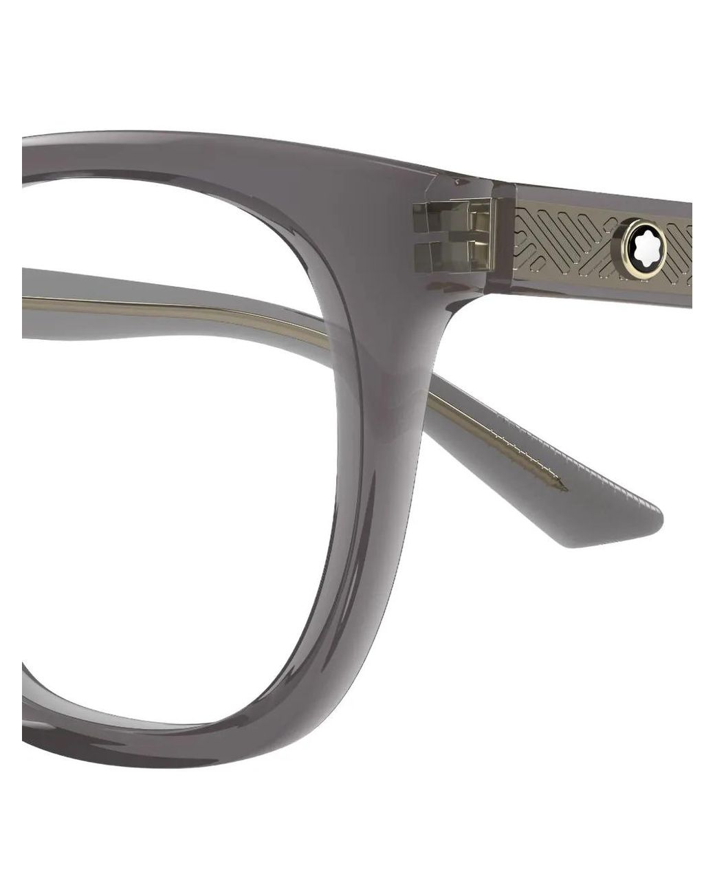 Montblanc Gray Round-Frame Glasses for men