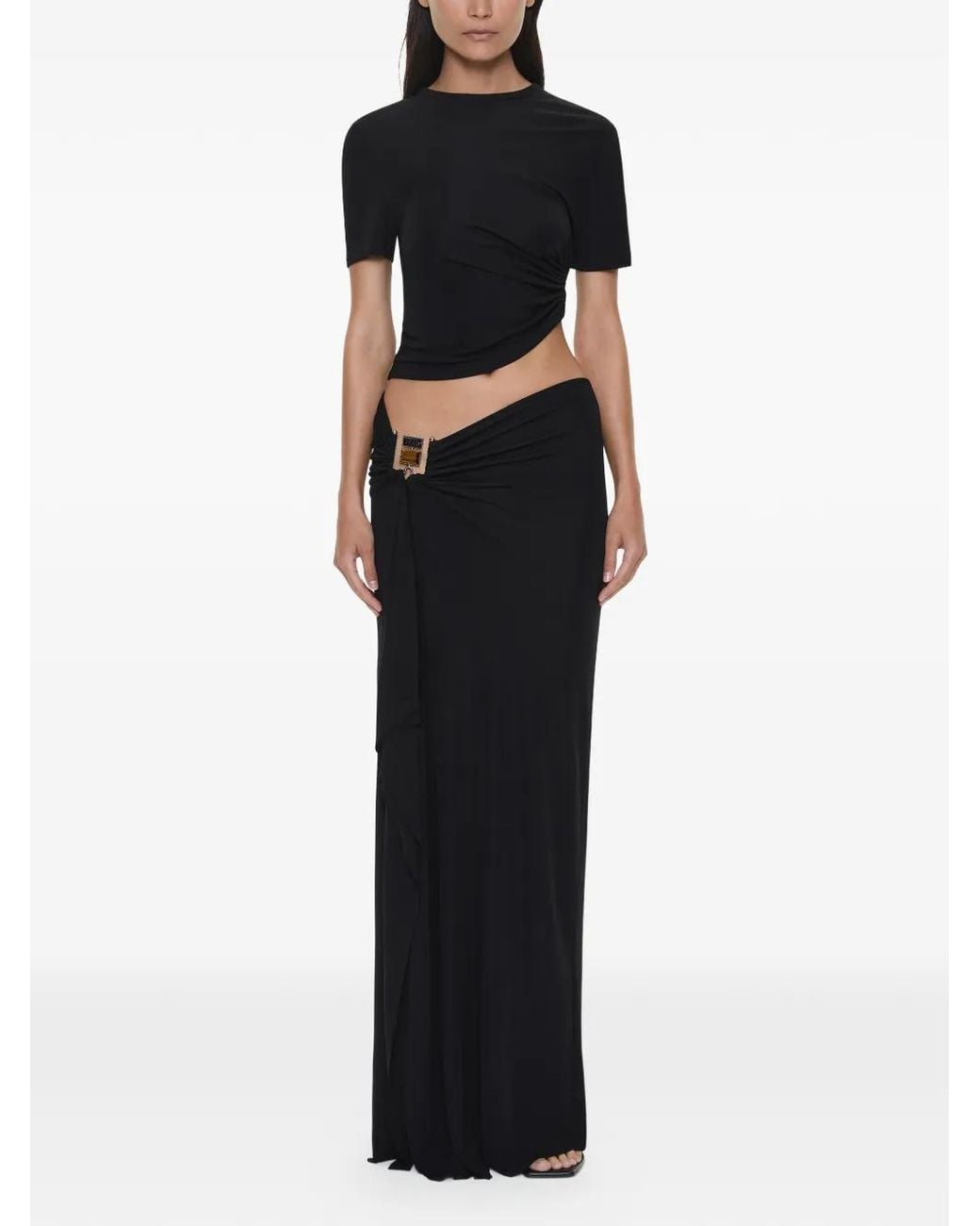 Christopher Esber Black Bezel Cascade Quartz Long Skirt