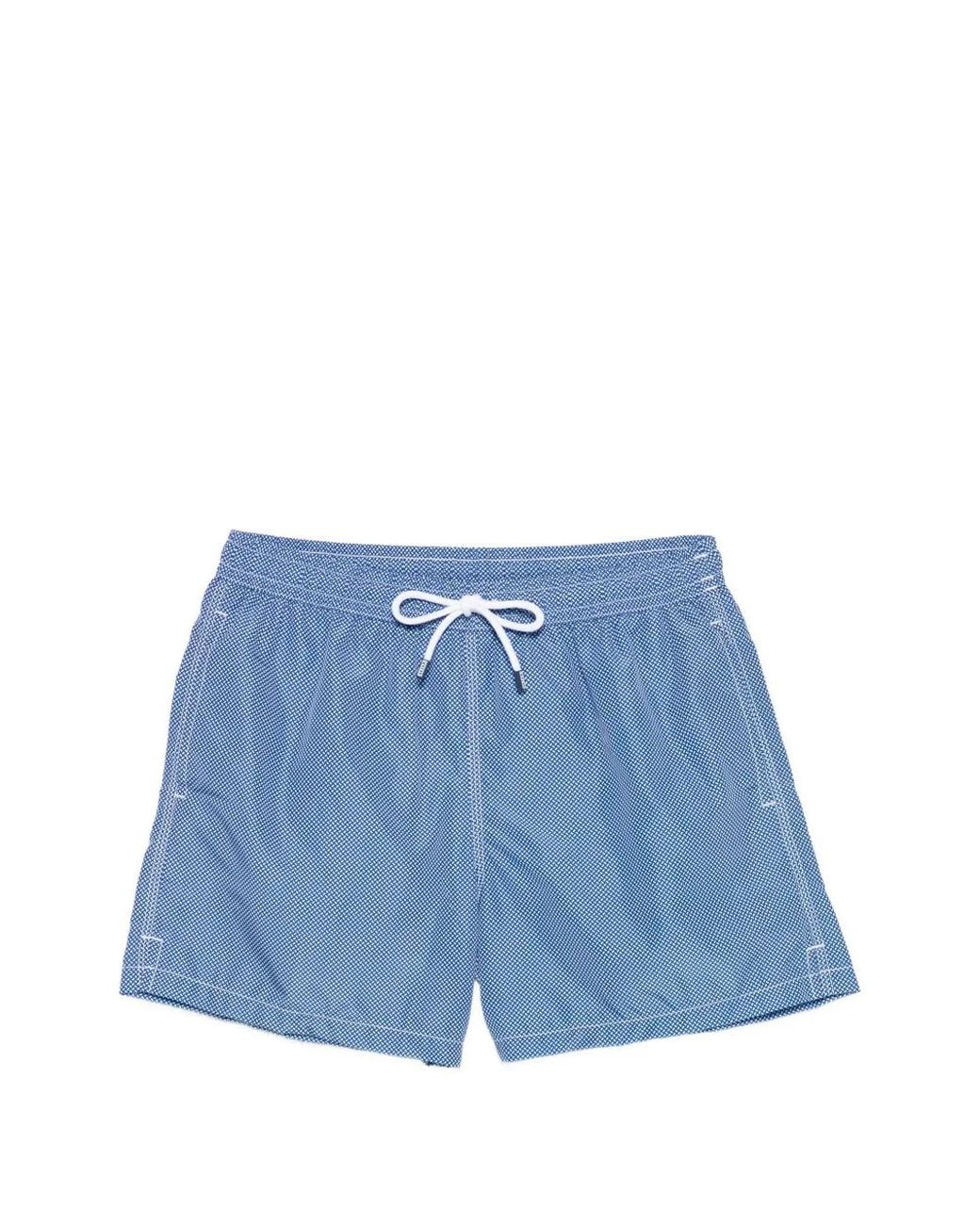 Bañador Con Cordones Fedeli de hombre de color Blue