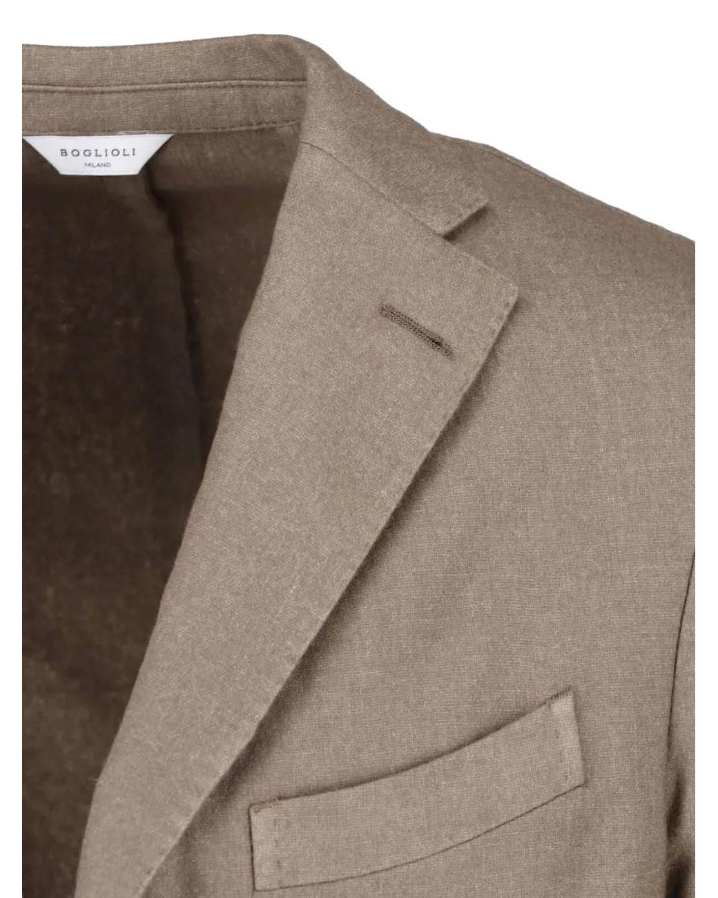 Boglioli Brown Notched-Lapel Single-Breasted Jacket for men