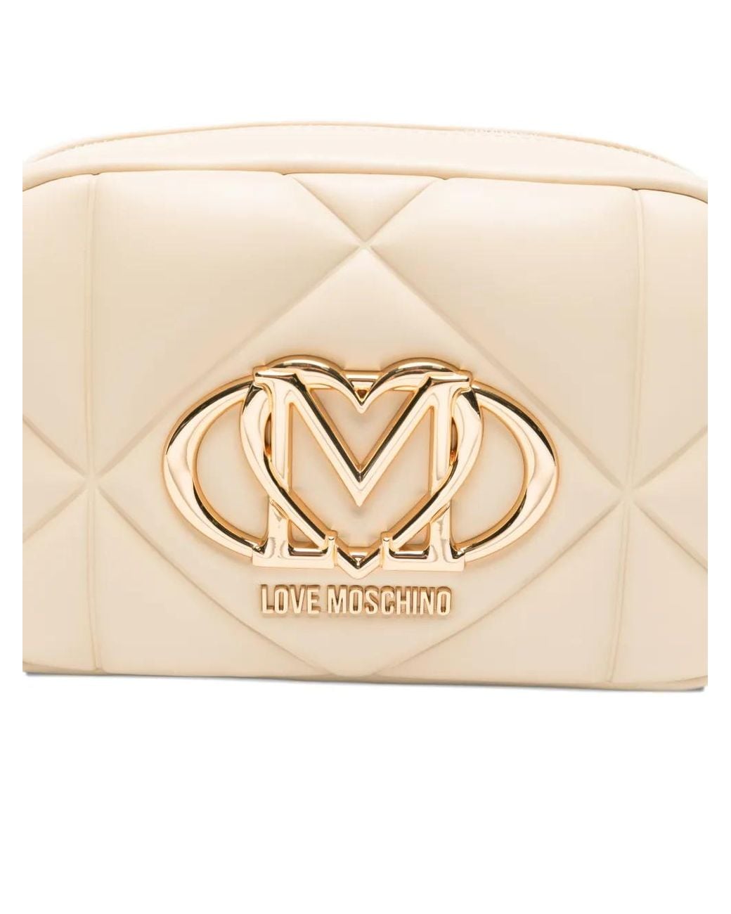 Love Moschino Natural Gesteppte Umhängetasche Mit Logo