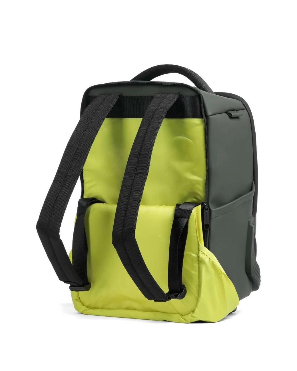 Piquadro Green Water-Resistant Wheeled Backpack for men