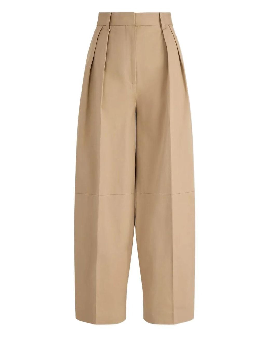 Altuzarra Natural Pleated Gabardine Trousers