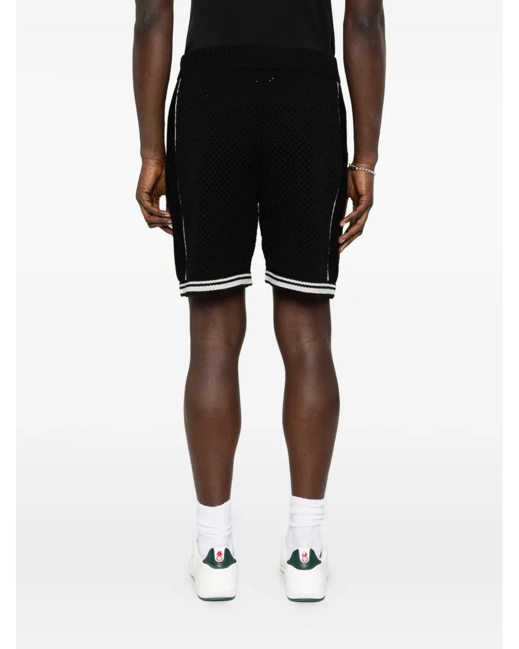 Casablanca Black Logo-Detail Drawstring Shorts for men