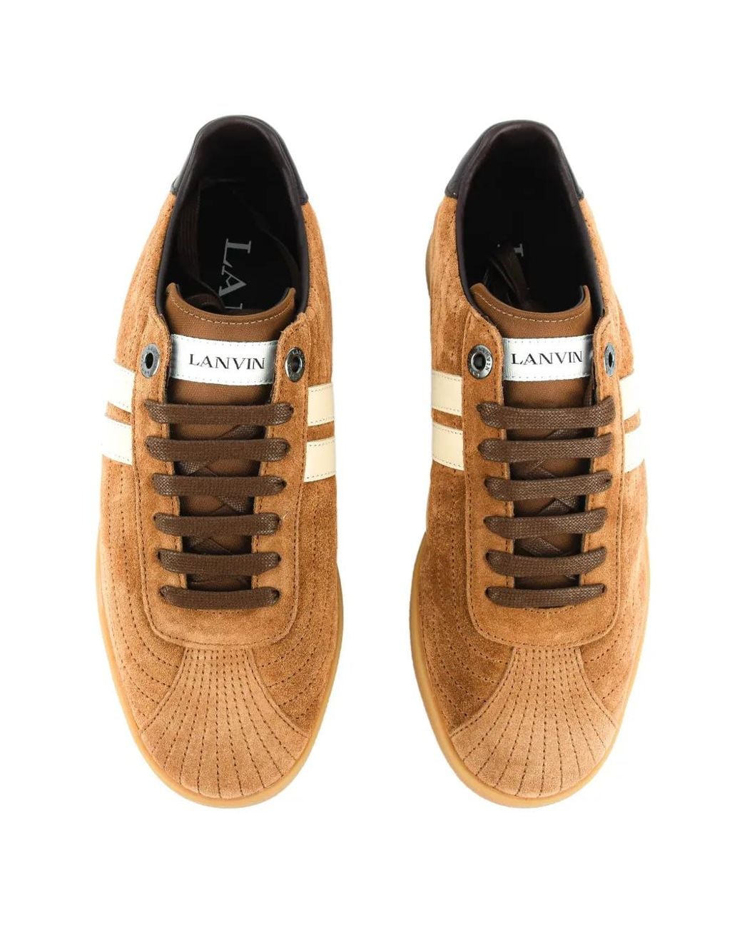 Lanvin Brown Glenn 2.0 Suede Sneakers
