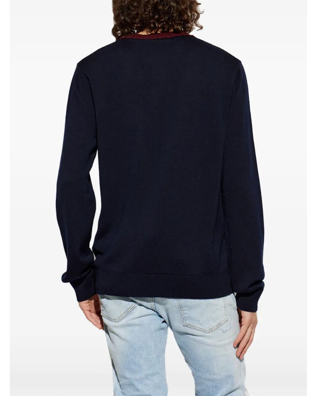 DSquared² College Pullover Aus Wolle in Blue für Herren