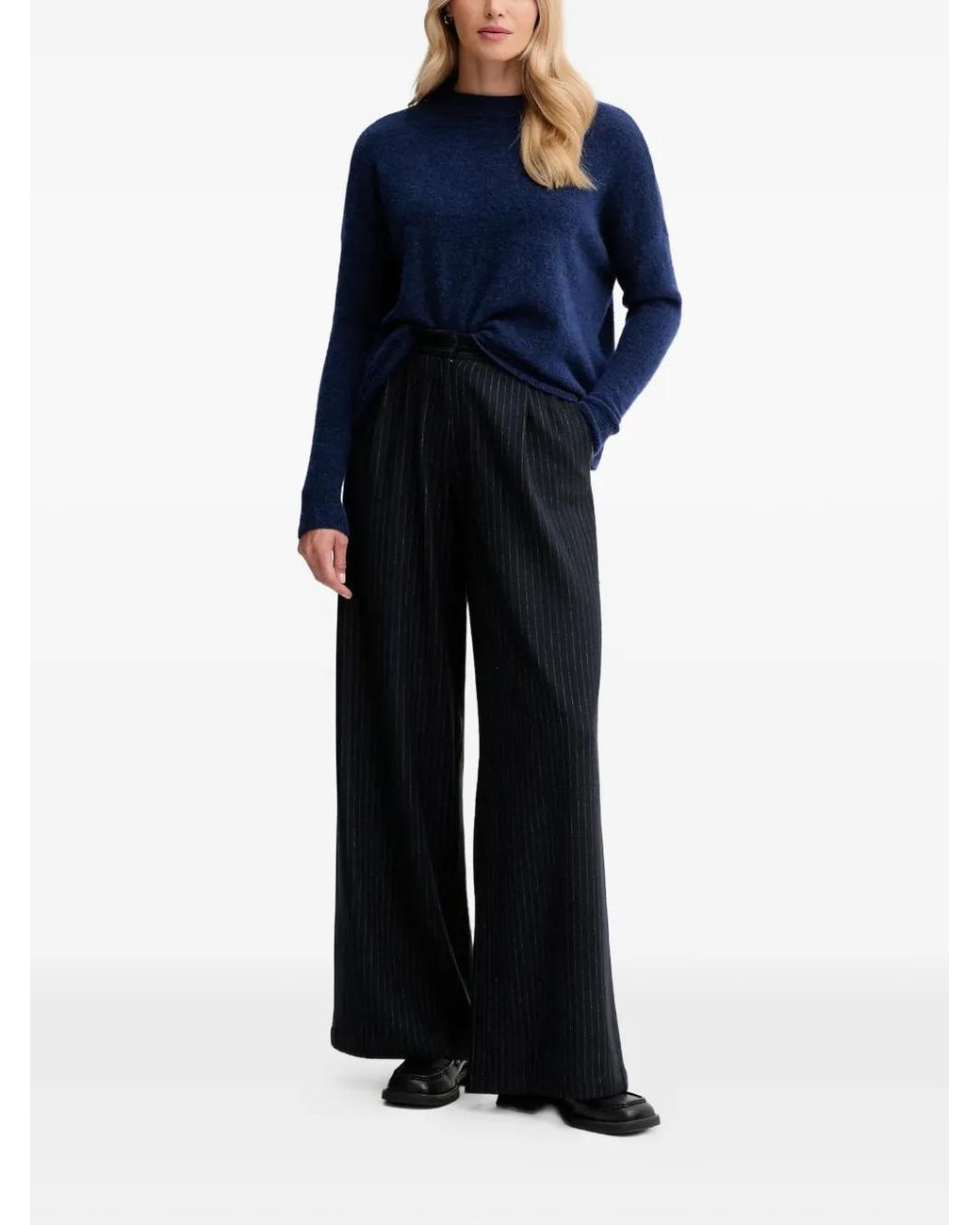 Sessun Blue Crew-Neck Sweater