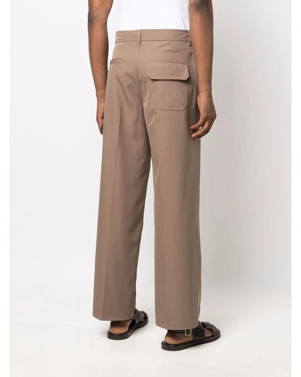 Valentino Garavani Natural Patch Pocket Detail Chinos for men