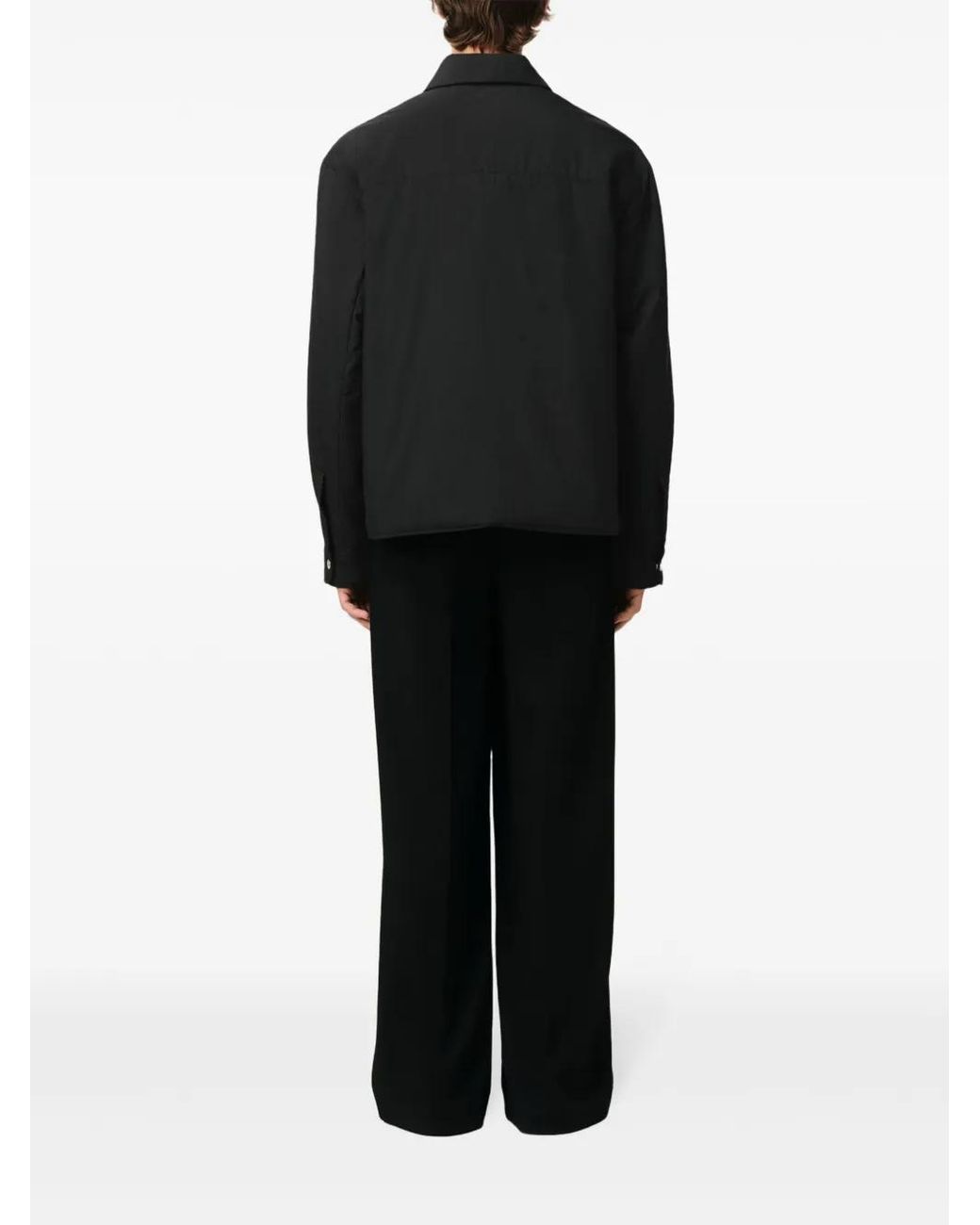 AMI Black Boxy Jacket With Classic Collar for men