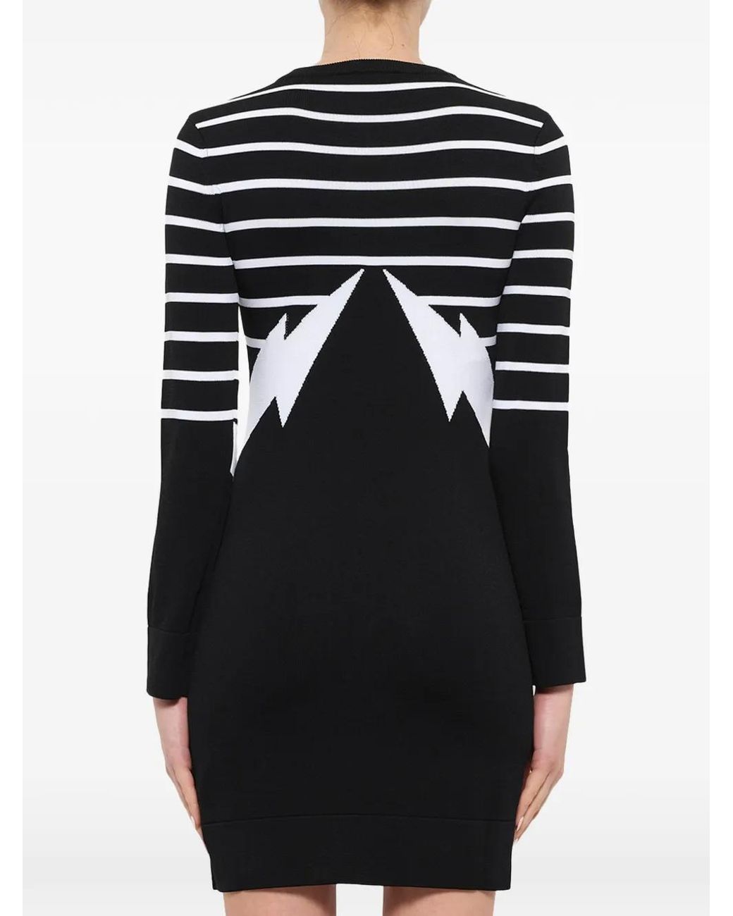 Neil Barrett Black Knitted Mini Dress