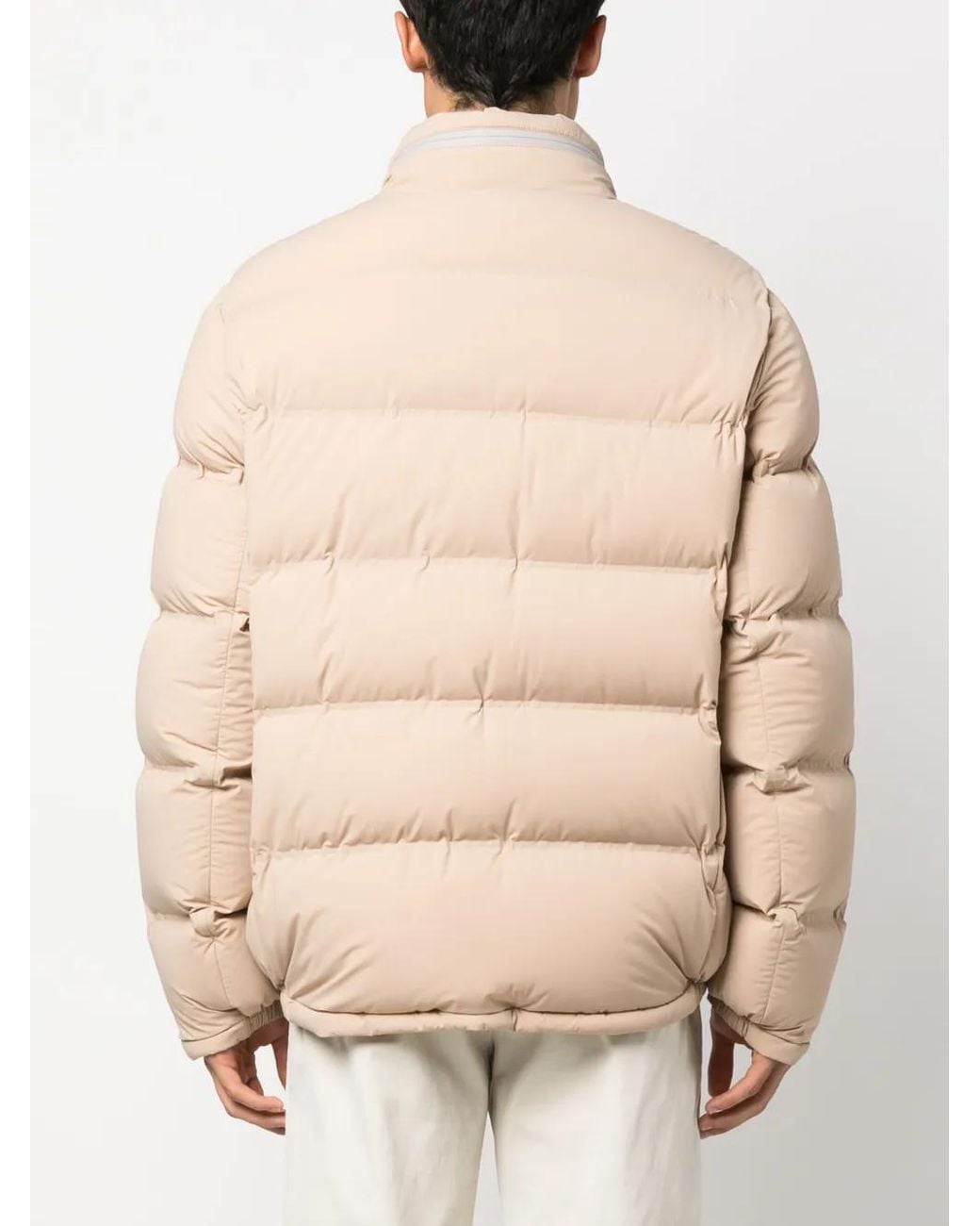 Brunello Cucinelli Natural Funnel-Neck Puffer Jacket for men