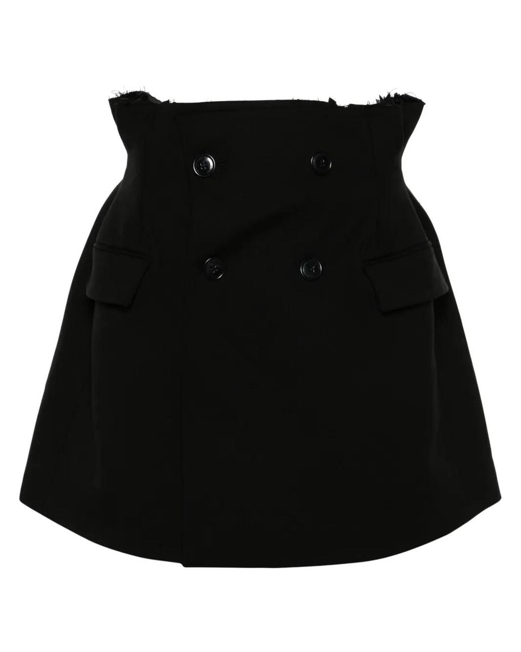 Vetements Black Double-Breasted Miniskirt