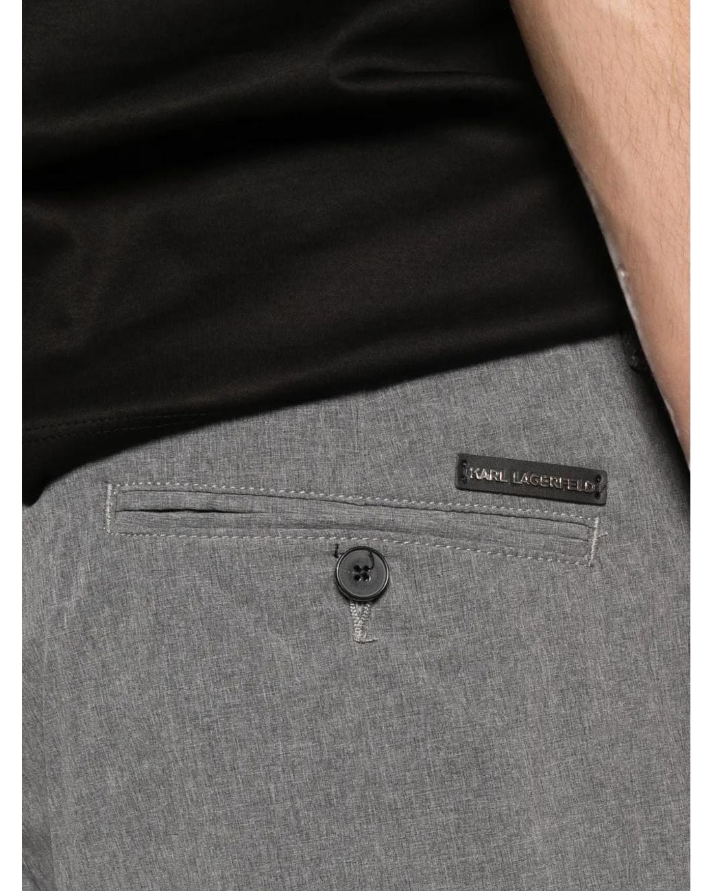Karl Lagerfeld Gray Pantalon Zippé Kl-Calvin for men