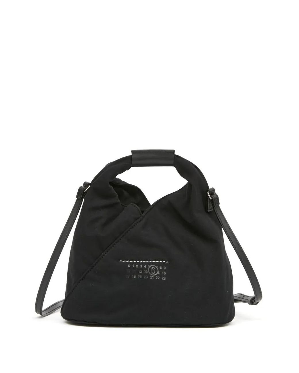 MM6 by Maison Margiela Black Japanese Number-Motif Crossbody Bag