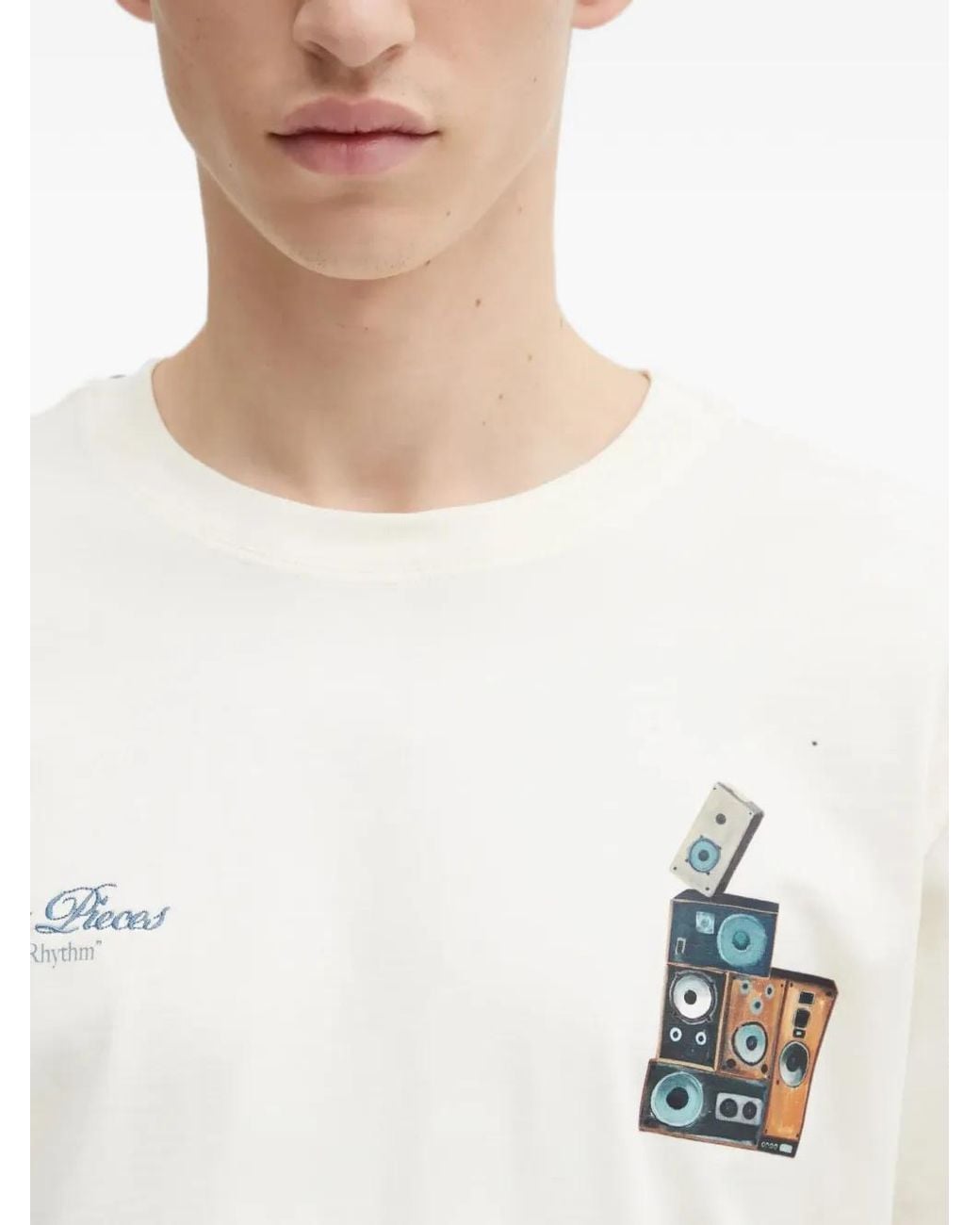 Filling Pieces White T-Shirt À Imprimé Graphique for men