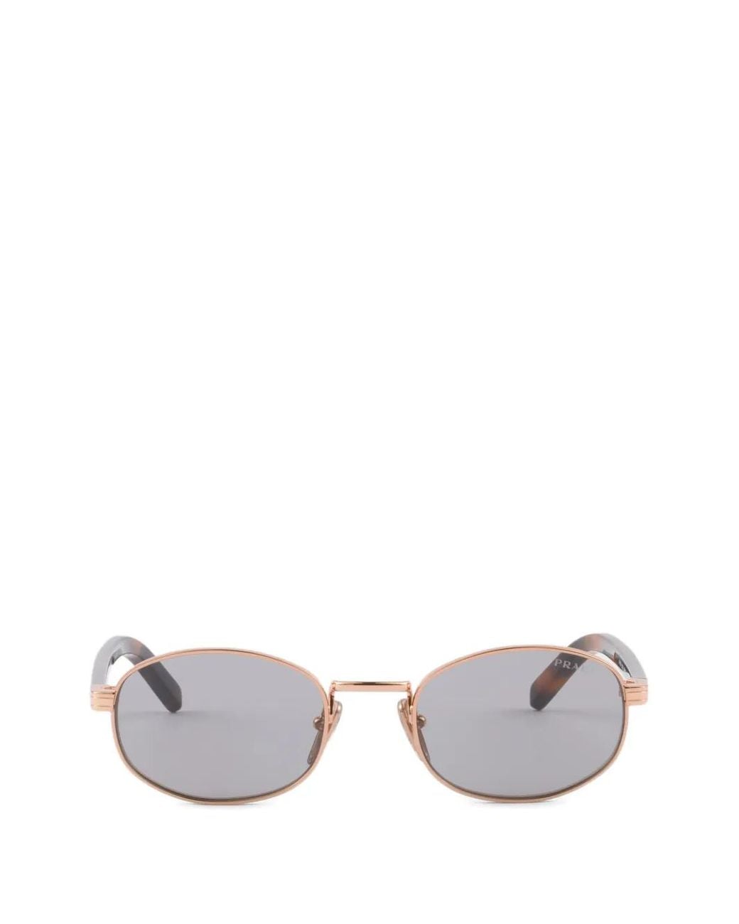 Prada White Sunglasses With The Iconic Metal Plaque