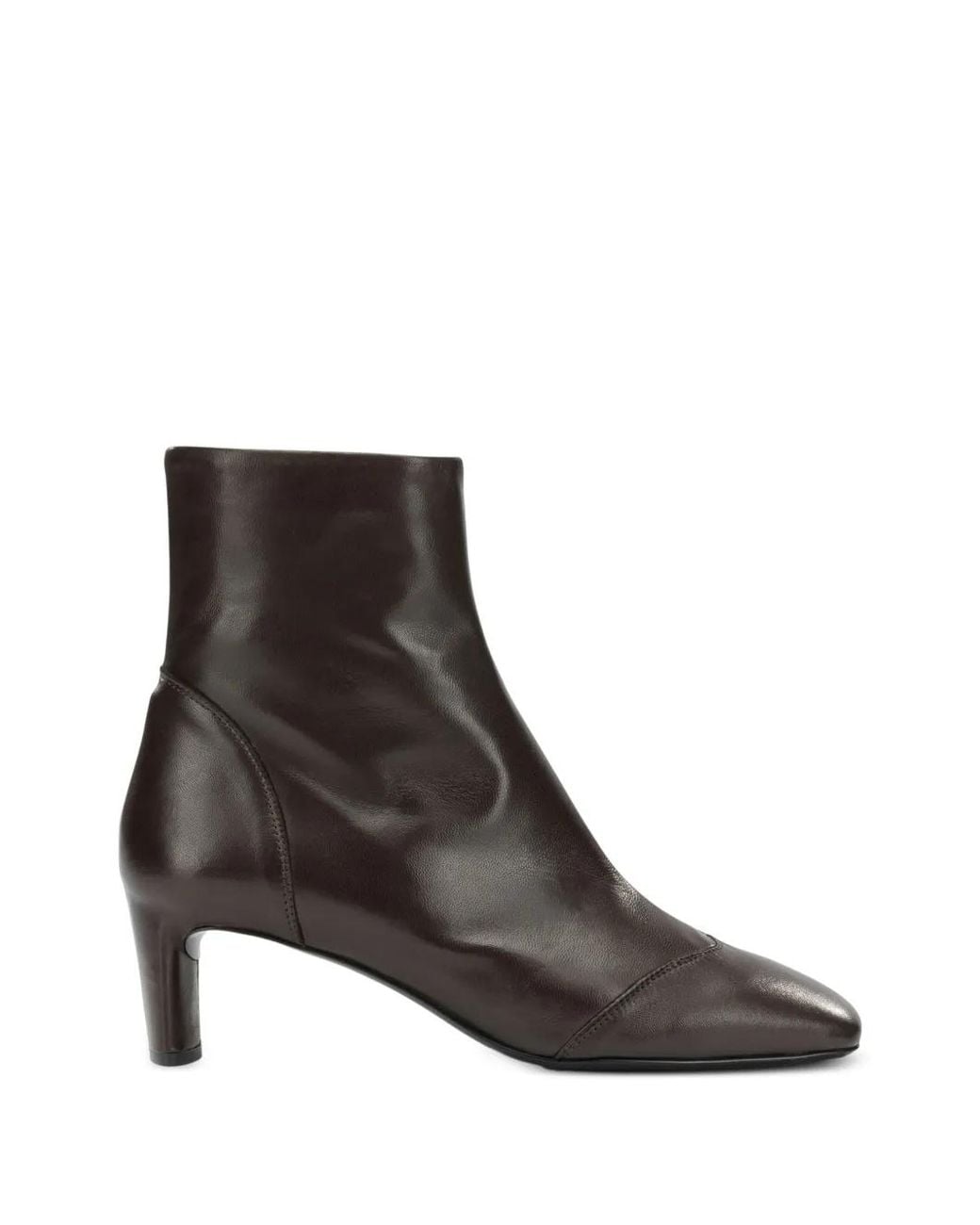 Roberto Del Carlo Brown Square-Toe Ankle Boots