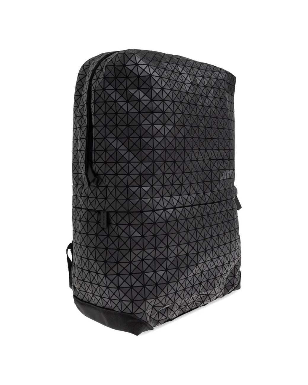 Issey Miyake Black Geometric-Pattern Backpack for men