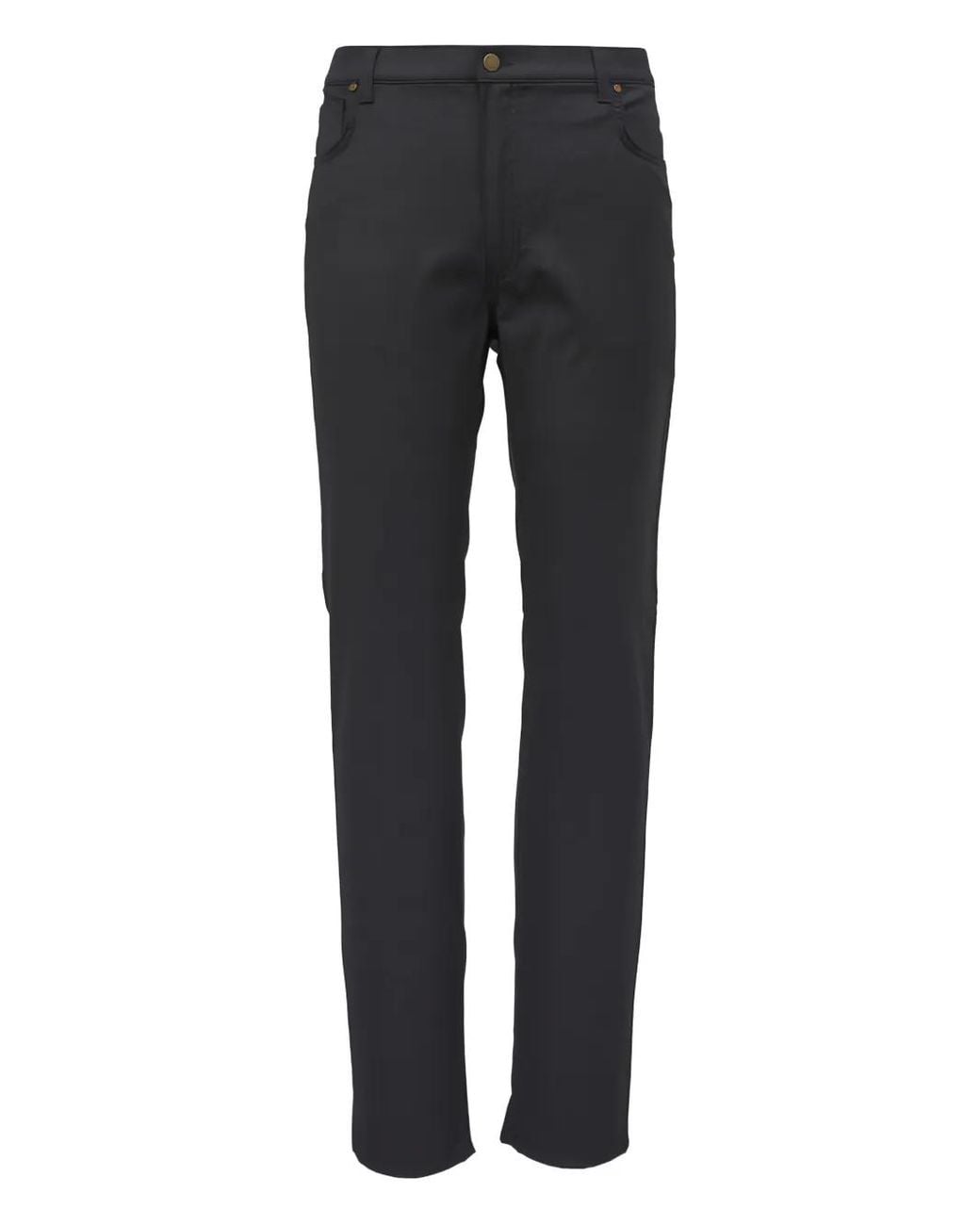 Maurizio Baldassari Black Button-Fastening Five-Pocket Trousers for men