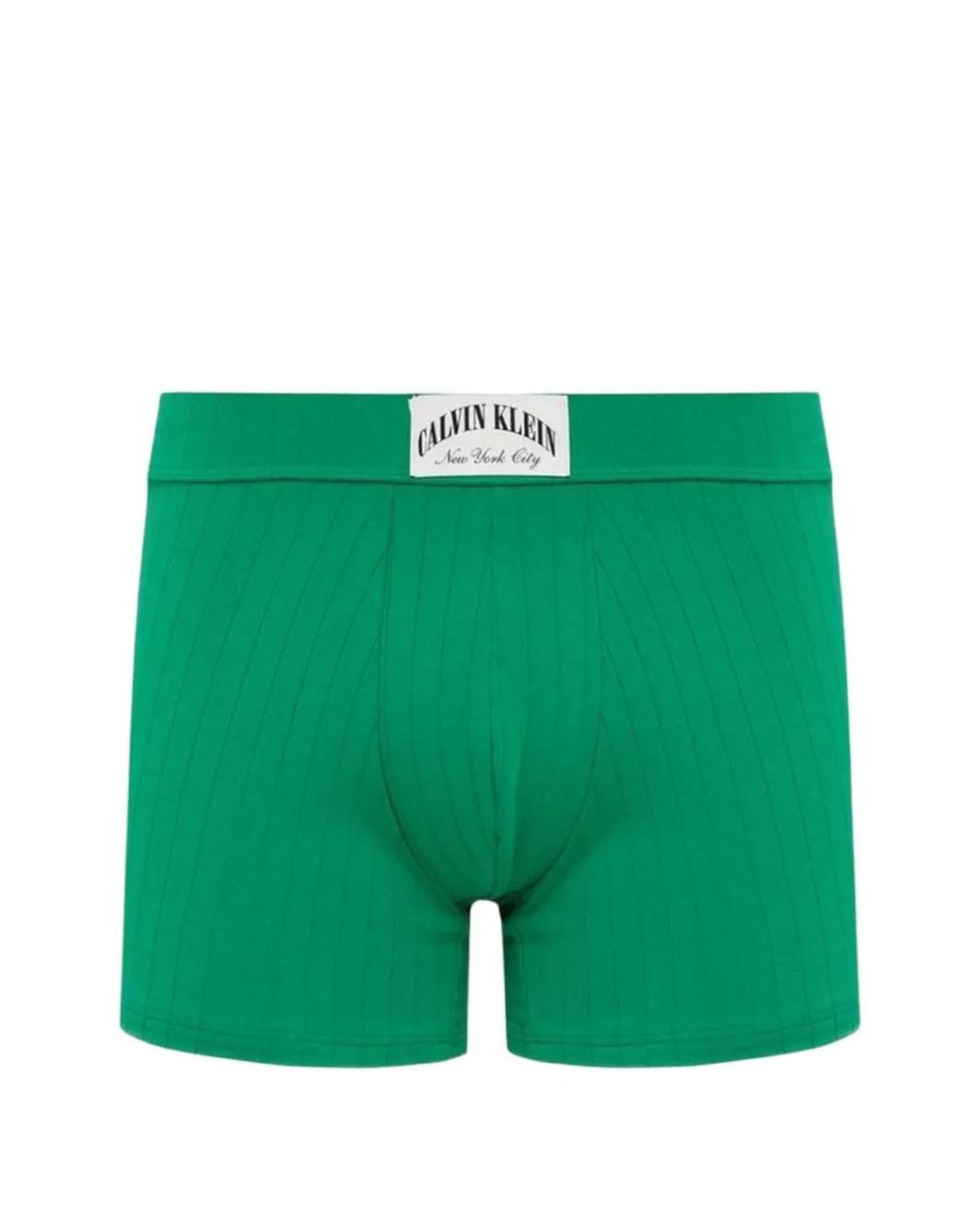 Calvin Klein Green Ribbed Cotton Boxers for men