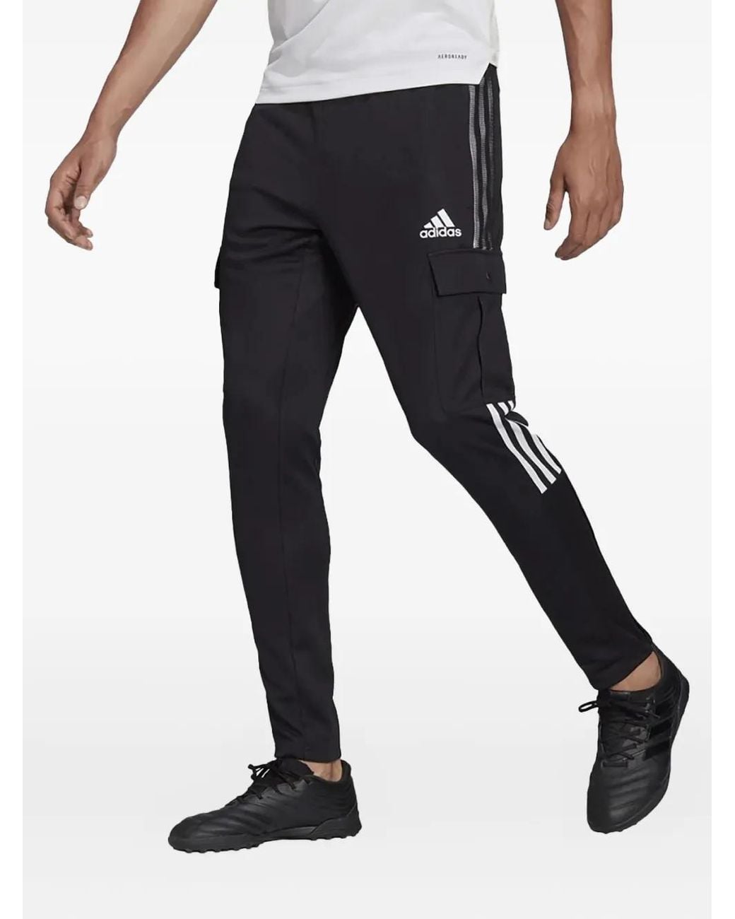 Adidas Black Tiro Winterized Track Pants for men