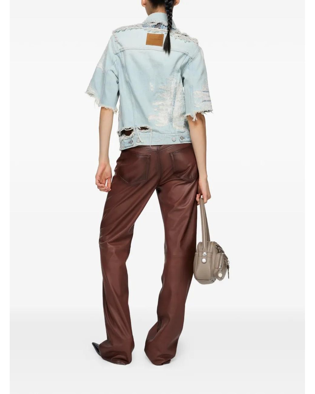 Acne Blue Mended Denim Jacket for men