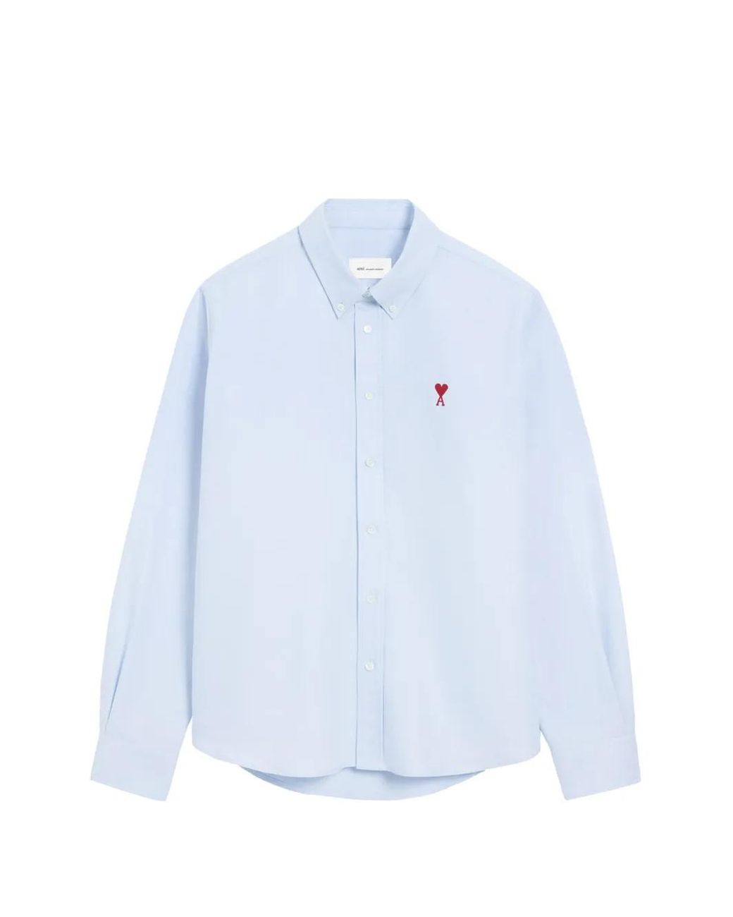 AMI Blue Sky Cotton Button-Down Shirt for men