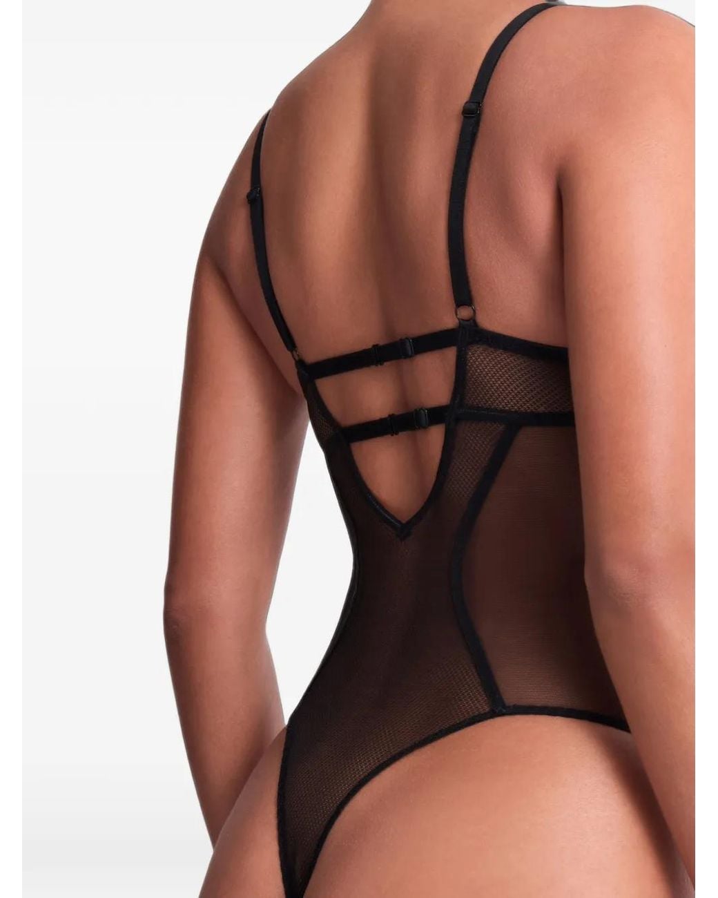 Aubade Black Sweet Euphoria Lace-Embroidered Body