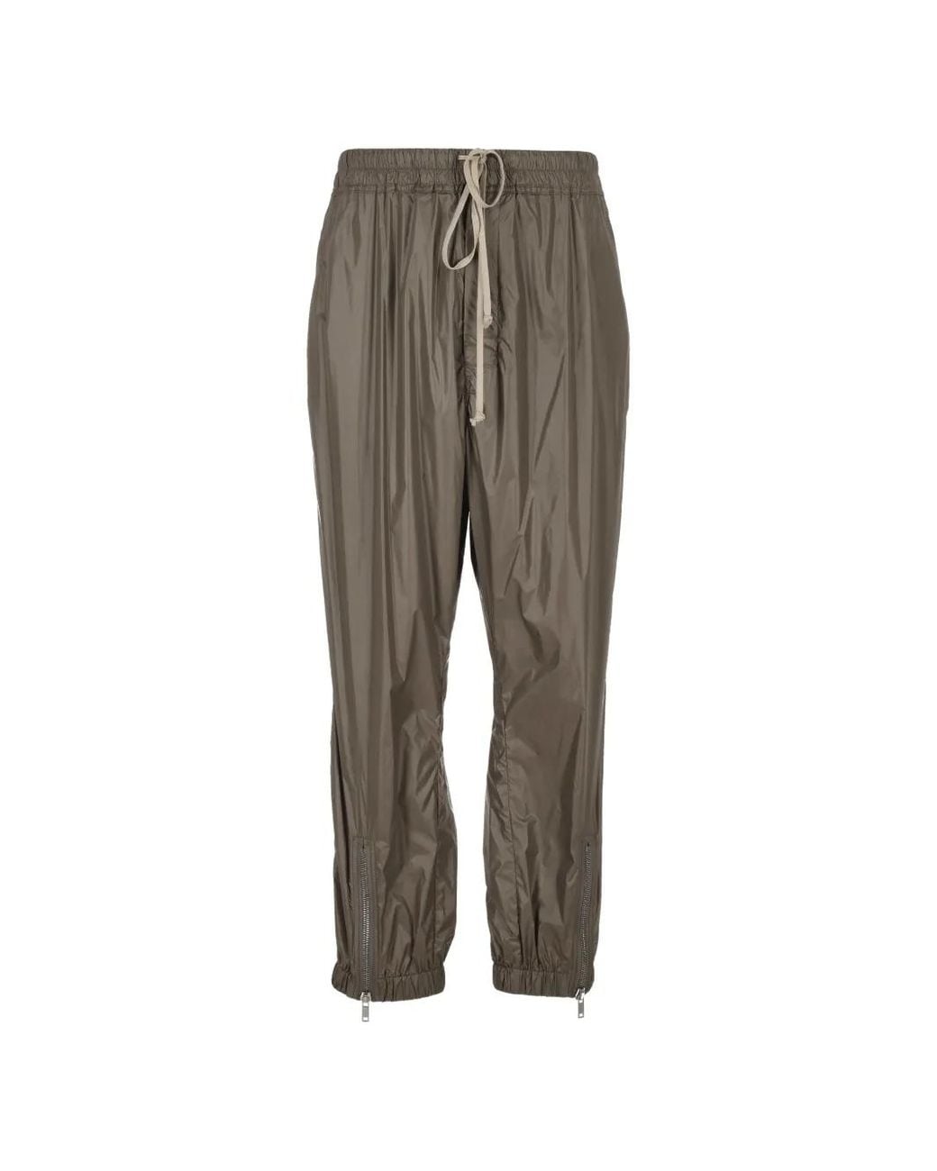 Rick Owens Gray Tecuatl Zip-Cuff Track Pants for men