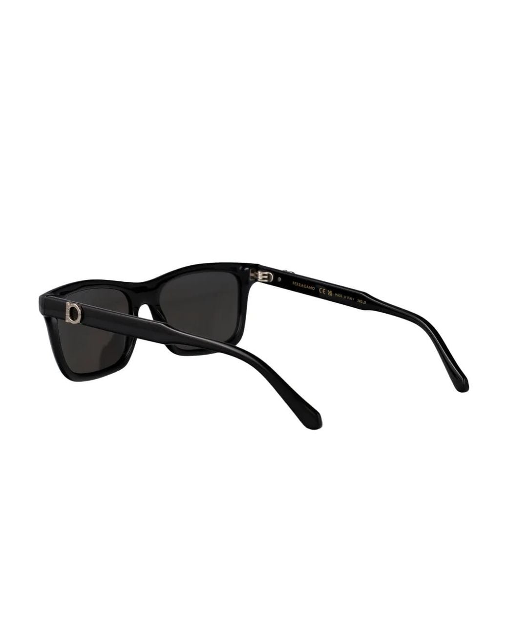 Ferragamo Eyewear Black Rectangle-Frame Sunglasses for men