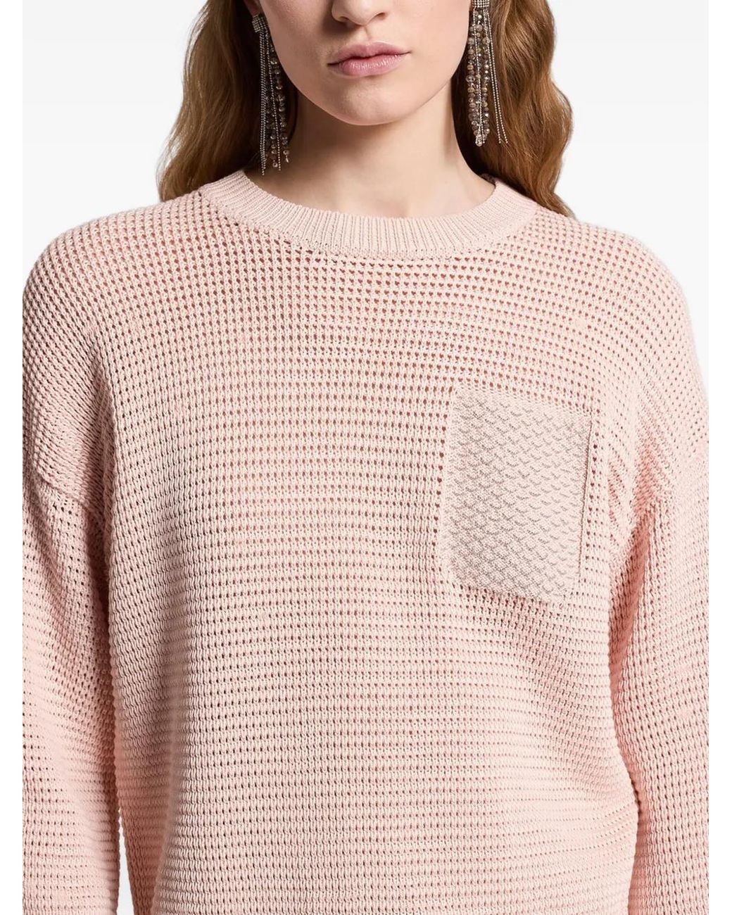 Peserico Natural Pocket Cotton Sweater