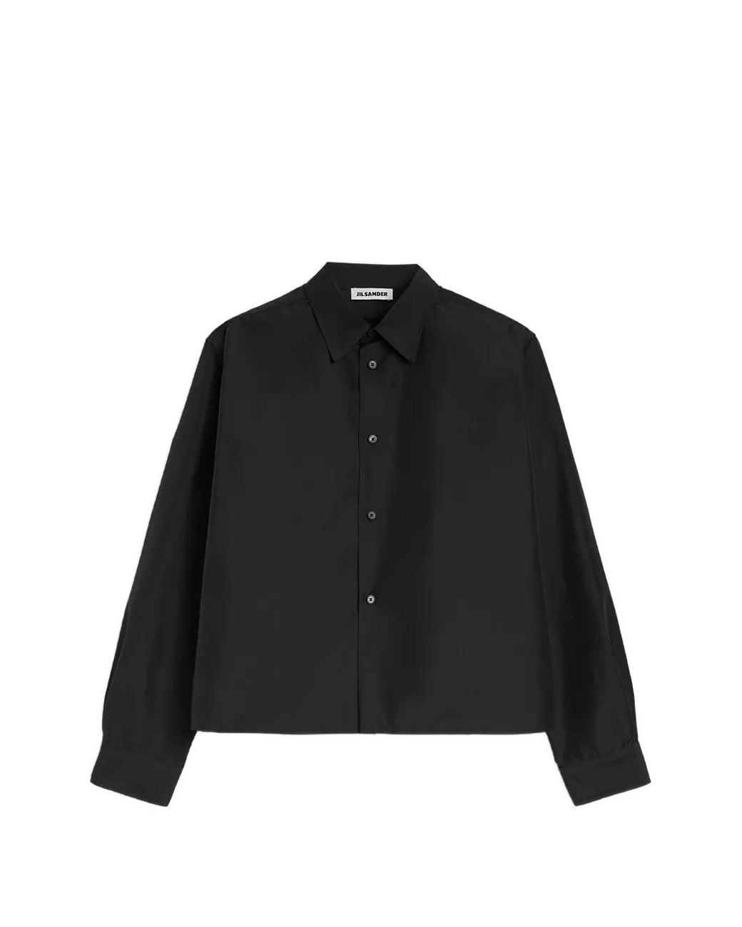 Jil Sander Black Technical Faille Shirt for men