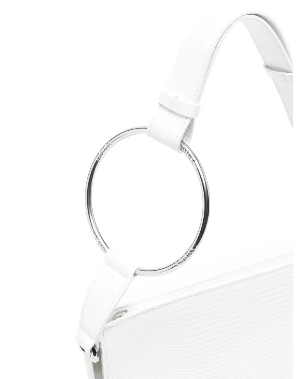 Dondup White Ring-Detail Tote Bag