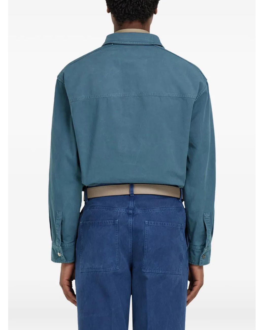 Ferragamo Blue Workwear Shirt for men