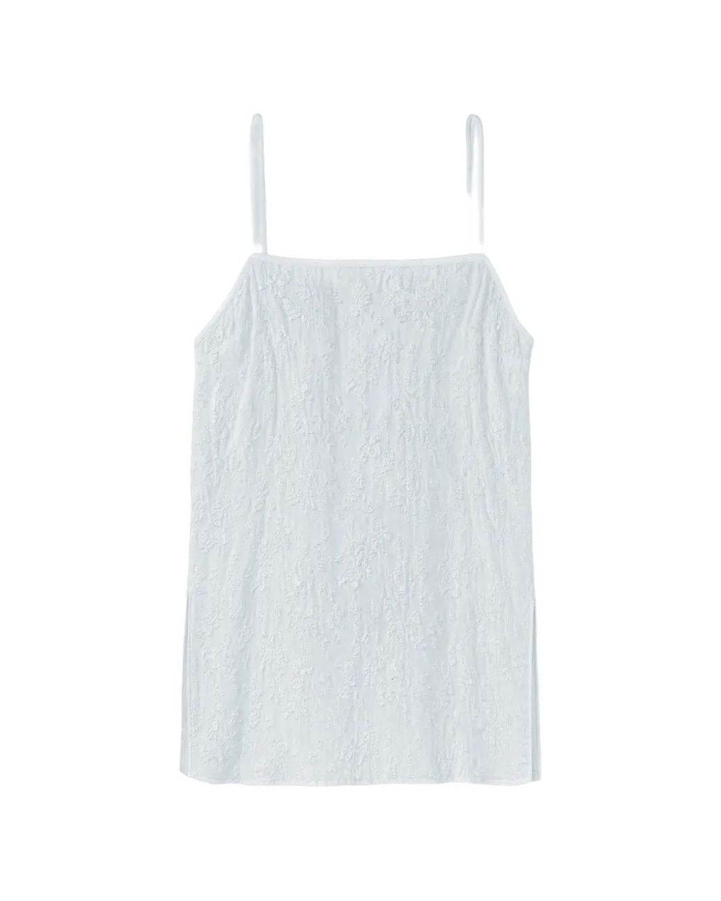 Reformation White Ines Floral-Lace Top