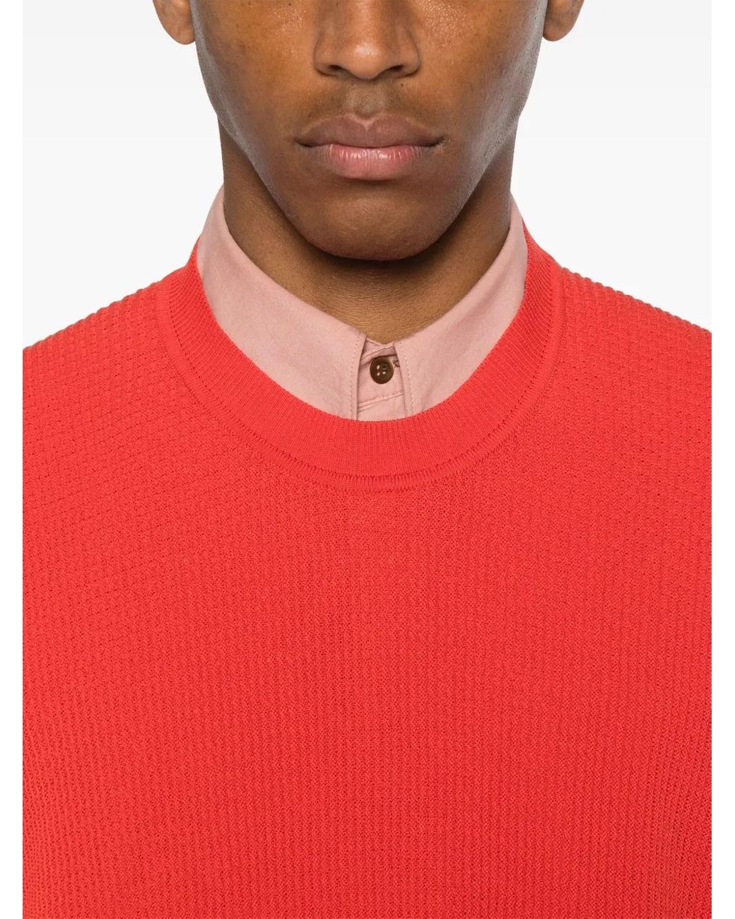 Homme Plissé Issey Miyake Red Cotton Vest for men