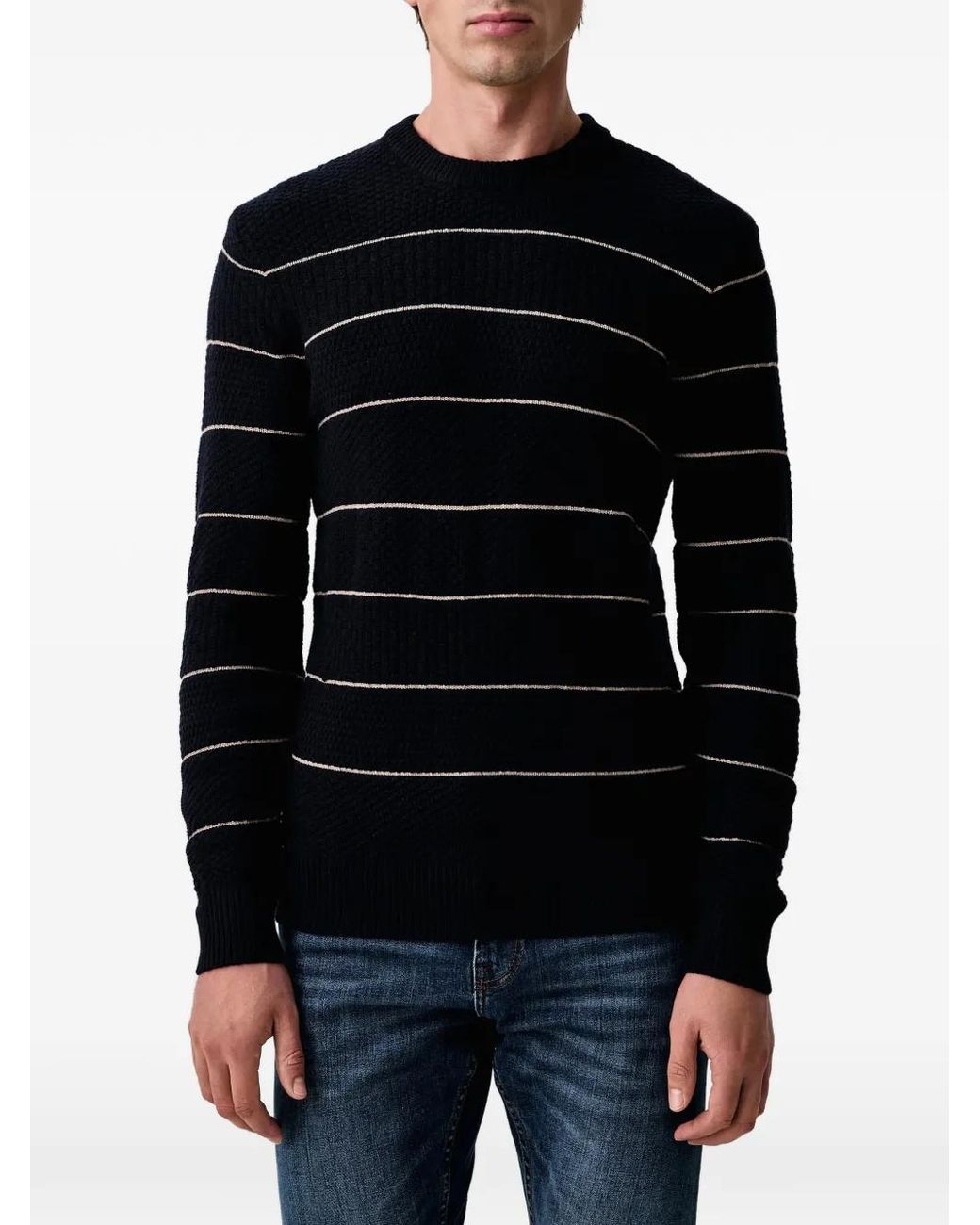 Guess Black Stripes Sweater for men