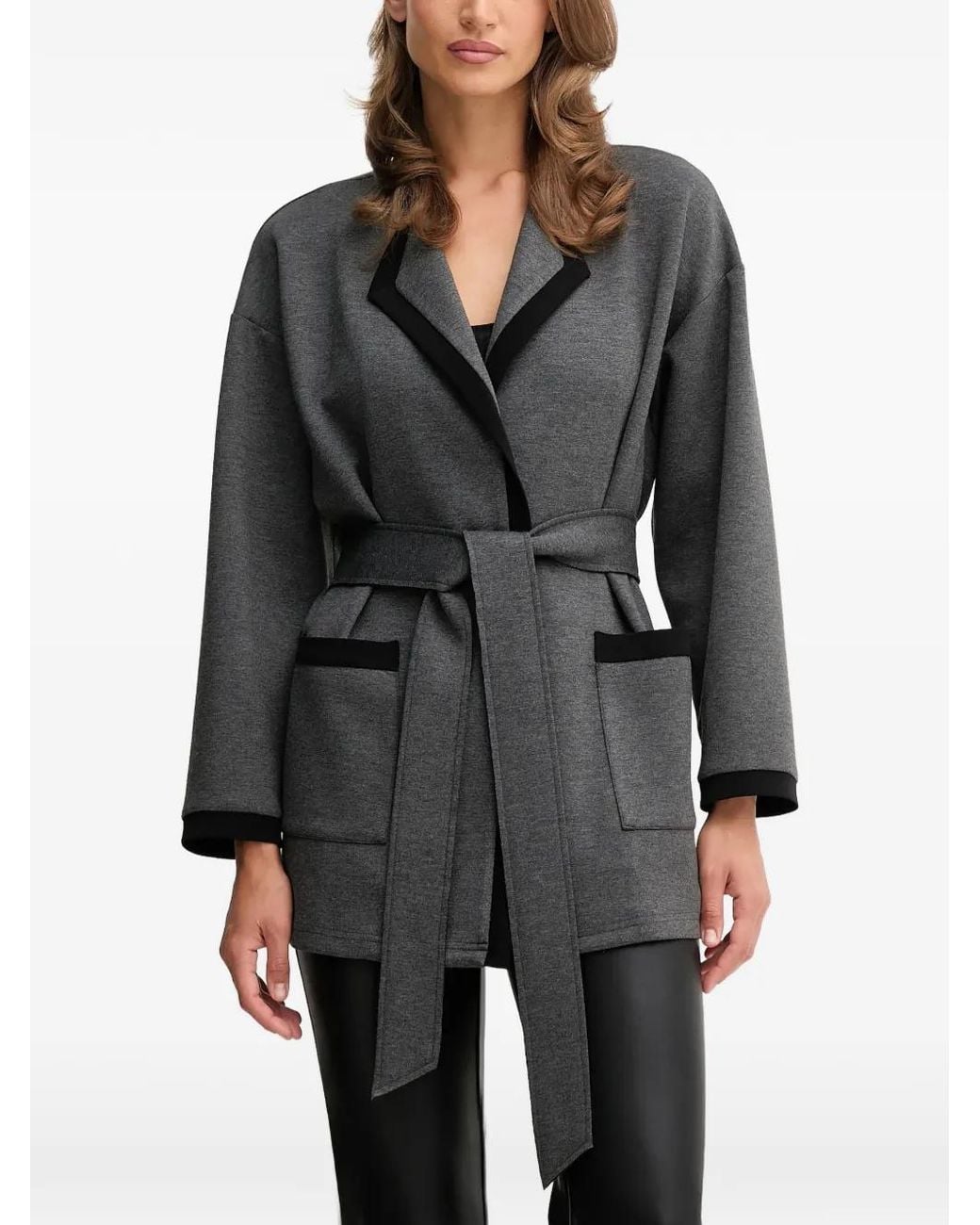 Joseph Ribkoff Gray Belted Jacket